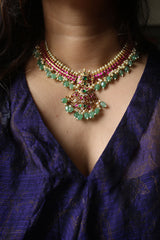 Jadau Squares Close Neck set