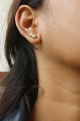 Delicate Flower AD Slide Earrings