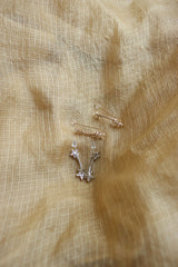 Delicate Dual Flower Slide Earrings