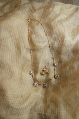 Dainty Polki Drops Necklace Set