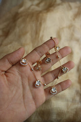 Dainty Polki Drops Necklace Set