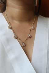 Dainty Polki Drops Necklace Set