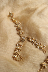 White Kundan Star Haathphool