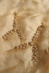 White Kundan Star Haathphool