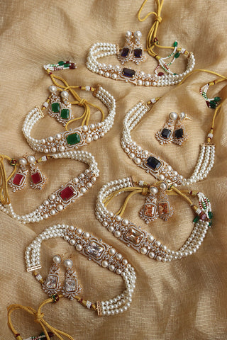 Exquisite Pearl AD Choker Set