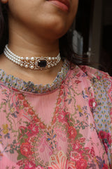 Exquisite Pearl AD Choker Set