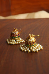 Hook Double Pearl Jhumkas