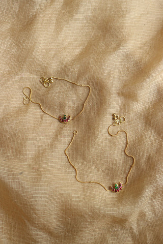 Jadau Chaand Anklet Set