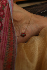Jadau Flower Anklet Set