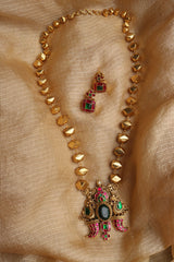 Jadau Tusk Maala Pendant Set