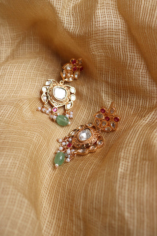 Polki Bird Earrings