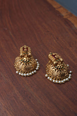 Ruby Lakshmi Tilak Jhumkas