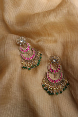 Jadau Double Chaandbali Earrings
