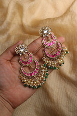 Jadau Double Chaandbali Earrings