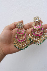 Jadau Double Chaandbali Earrings