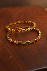Navratna style Delicate Square Bangles