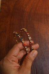 Navratna style Delicate Square Bangles