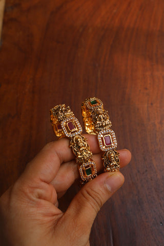 Lakshmi Rectangle Stone Bangles