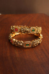 Lakshmi Rectangle Stone Bangles