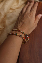 Navratna style Delicate Square Bangles