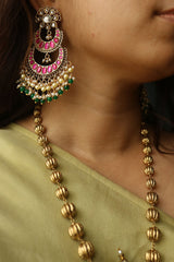 Jadau Double Chaandbali Earrings