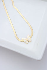 Butterfly Two Tone Necklace