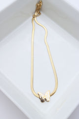 Butterfly Two Tone Necklace