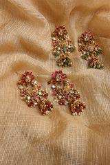 Antique Jadau Chaand Jhumka Earrings