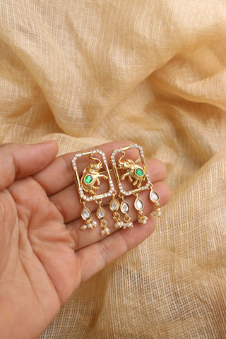 Haathi Kundan Studs