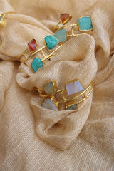 Natural stone grid bracelet