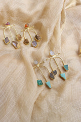 Natural Stone Bar Earrings