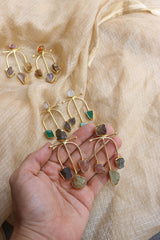 Natural Stone Bar Earrings