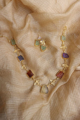 Natural Stone Bee Necklace Set