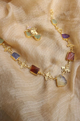 Natural Stone Bee Necklace Set