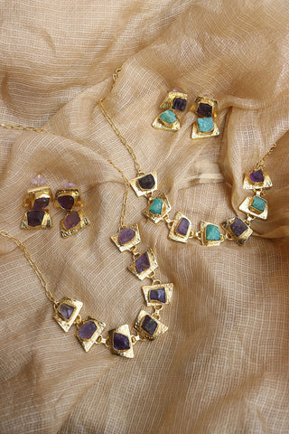 Natural Stone Necklace Set