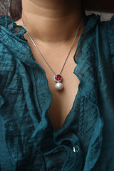 AD Pearl Pendant Chain Set