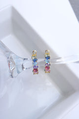 Multi Crystal Hoop Earrings