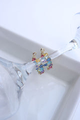 Multi Crystal Hoop Earrings