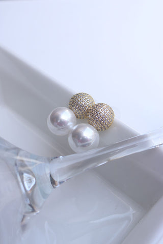 AD Statement Pearl Earrings