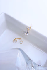 Stone Up down classic Earrings
