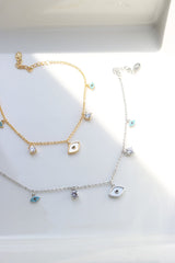 Dainty Evil Eye Mini charms Bracelet