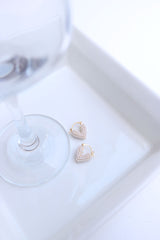 Pearl Heart Bag Earrings