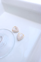 Pearl Heart Bag Earrings