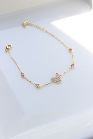 Mickey Pink Heart Bracelet