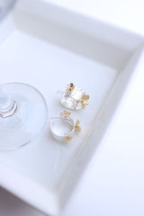 Hoop Gold Flower Earrings