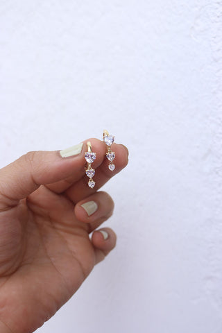 AD Little Heart Hoop Earrings