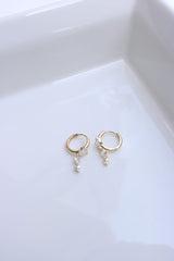 AD Little Heart Hoop Earrings