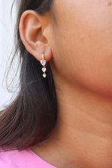 AD Little Heart Hoop Earrings