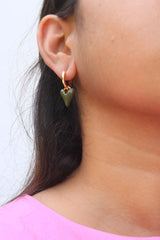 Enamel Heart Bag Earrings