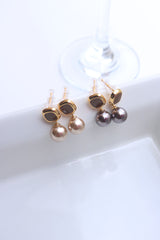 Enamel Little Pearl Drop Earrings